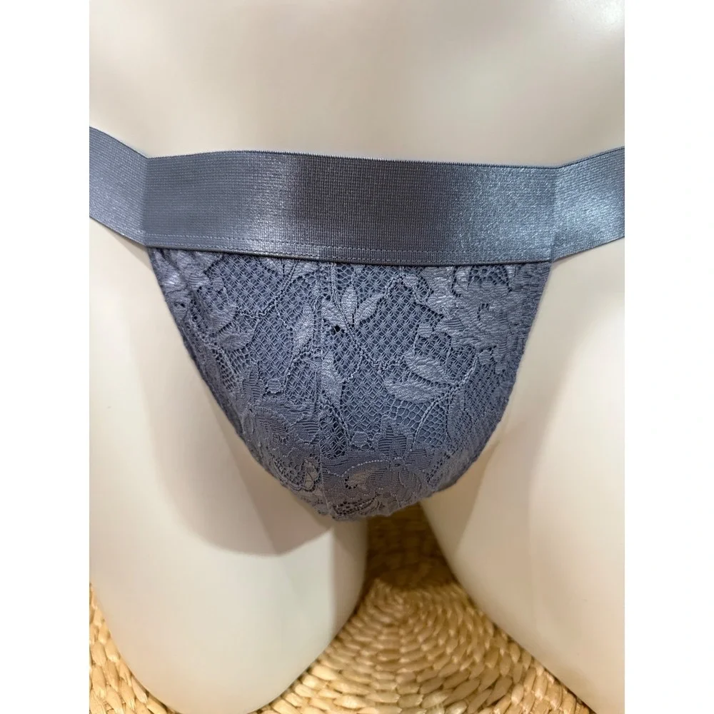 Cosabella Never Say Never Sports Brief Blue‎ Diamond Lace Men's Size L NWT